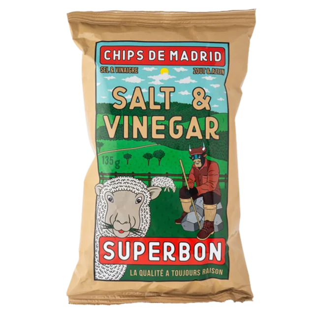 Salt and Vinegar Chips, Chips de Madrid pack.