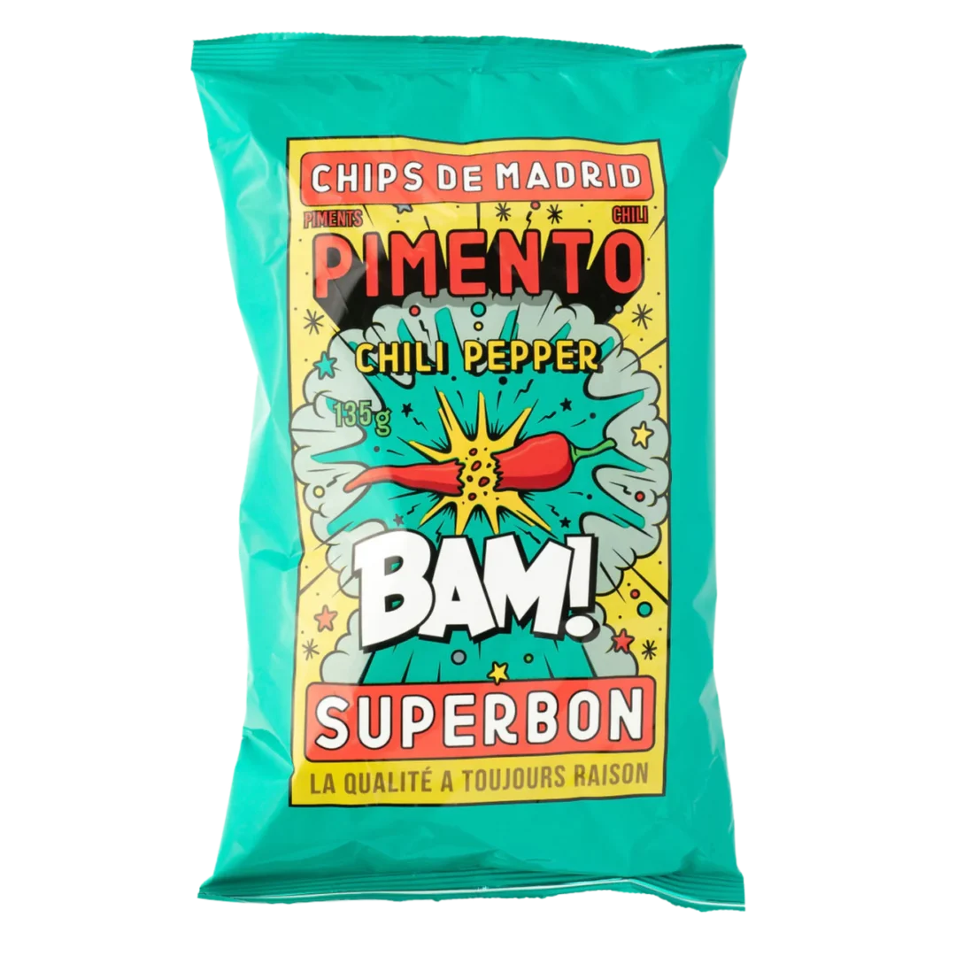 Superbon Pimento chilli pepper chips package